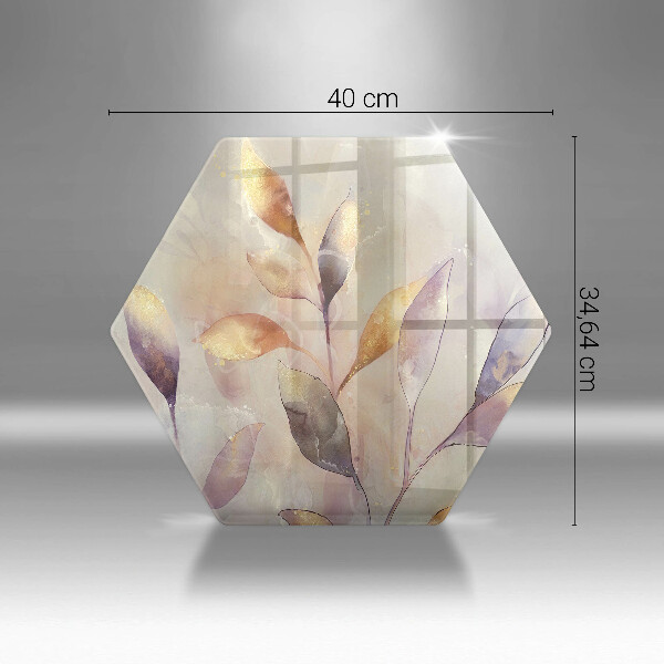 Tábua corte Folhas boho pintadas