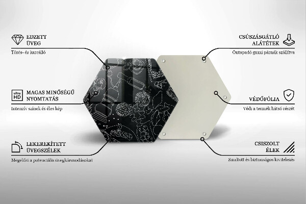 Tábua de cortar de vidro Acessórios de cozinha