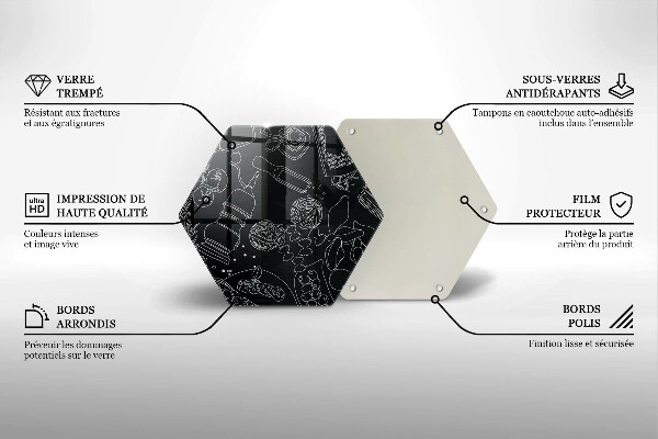 Tábua de cortar de vidro Acessórios de cozinha