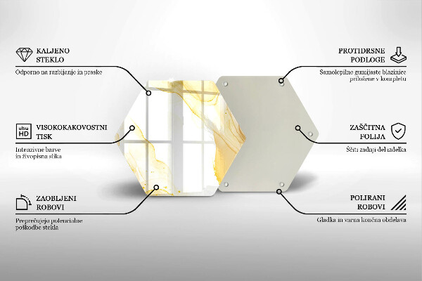 Tábua para cozinha Abstração dourada