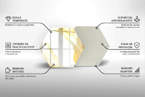 Tábua para cozinha Abstração dourada