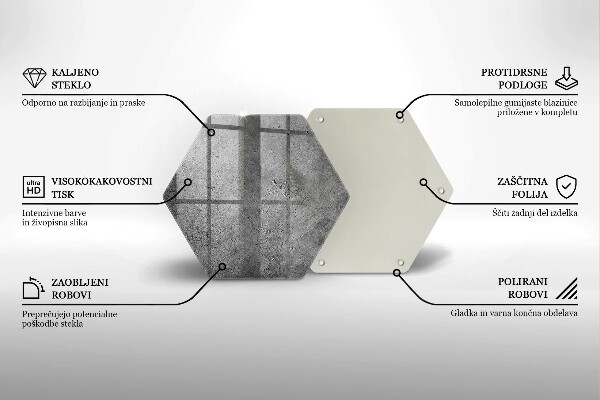 Tábua de corte de vidro Textura de pedra de concreto