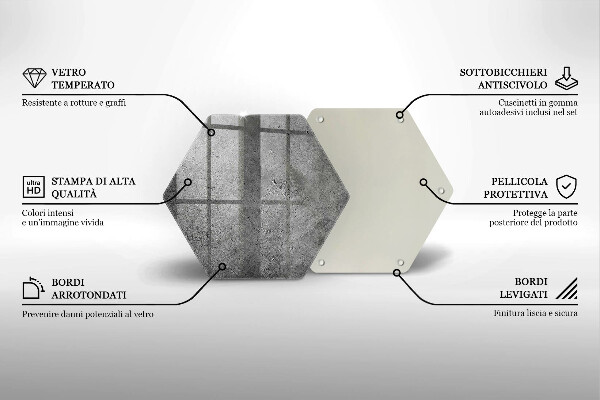 Tábua de corte de vidro Textura de pedra de concreto