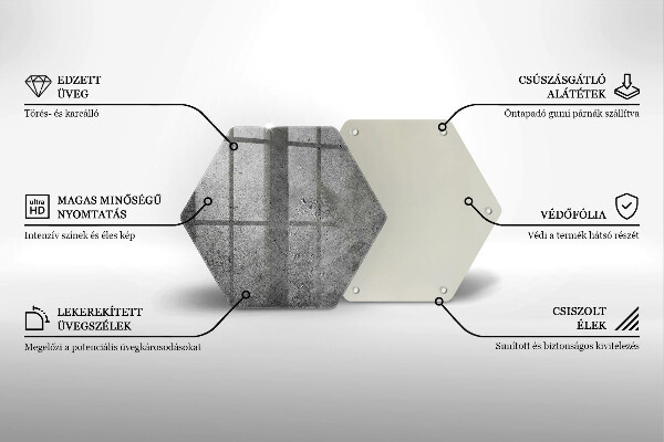 Tábua de corte de vidro Textura de pedra de concreto