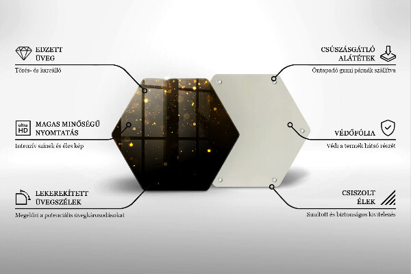 Tábua de cortar Glitter dourado