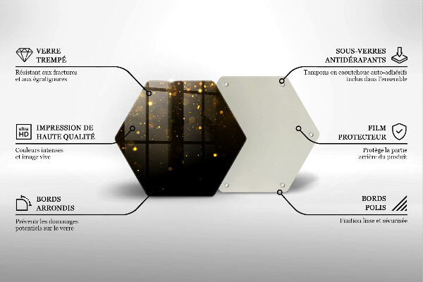 Tábua de cortar Glitter dourado