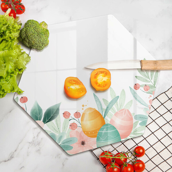 Tábua de vidro ovos de páscoa