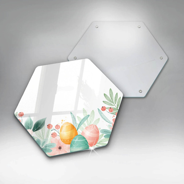 Tábua de vidro ovos de páscoa