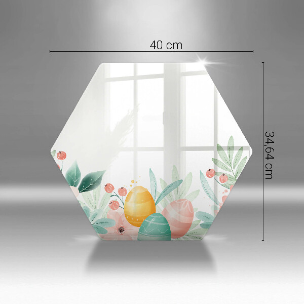 Tábua de vidro ovos de páscoa