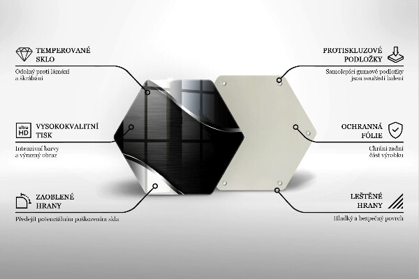 Tábua de vidro Abstração de metal