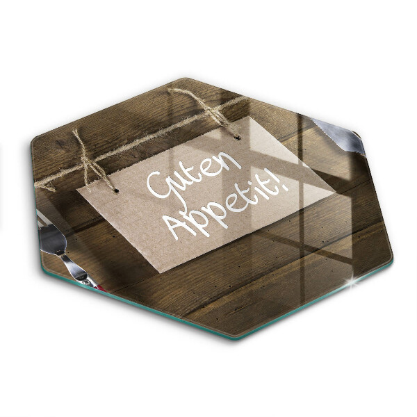 Tábua de corte Placa Guten Apetit nos painéis