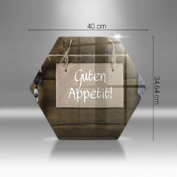 Tábua de corte Placa Guten Apetit nos painéis