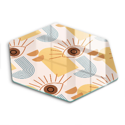 Tábua de cortar alimentos Olhos com padrão boho