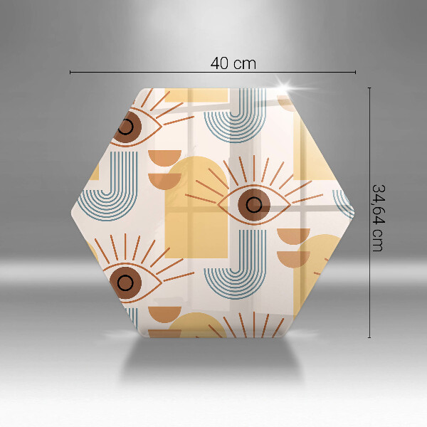 Tábua de cortar alimentos Olhos com padrão boho