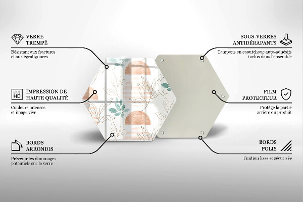 Tábua de cortar Padrão de folha Boho