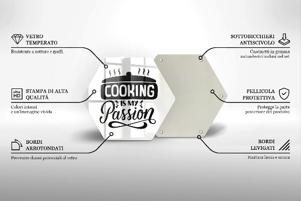 Tábua para cozinha Cozinhar é minha paixão