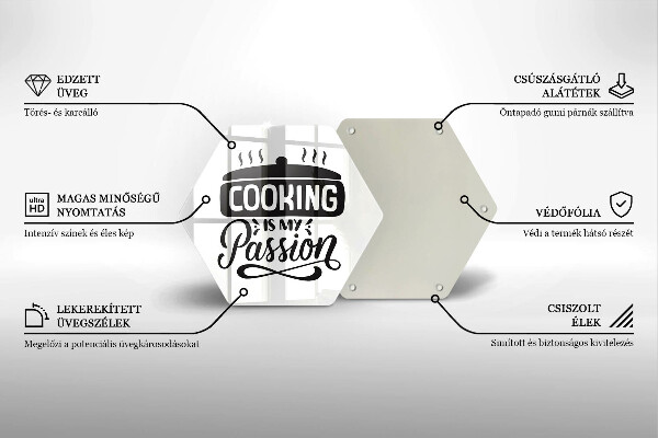 Tábua para cozinha Cozinhar é minha paixão