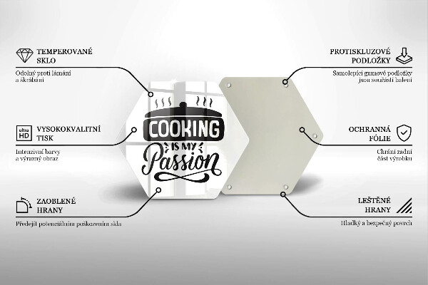 Tábua para cozinha Cozinhar é minha paixão