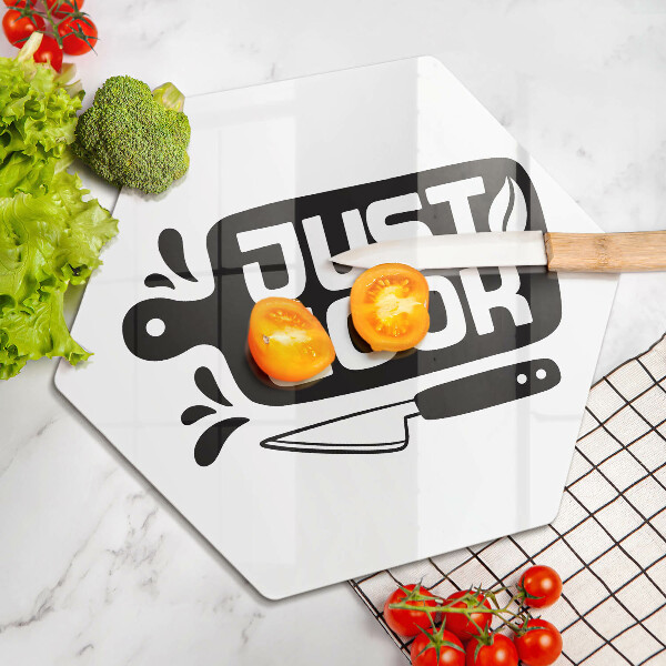 Tábua corte Placa de cozinha "Just Cook"