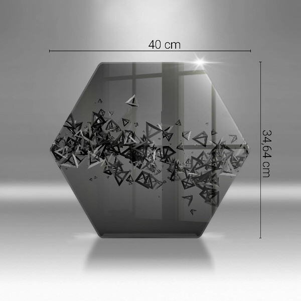 Tábua de corte de vidro Formas 3D abstratas