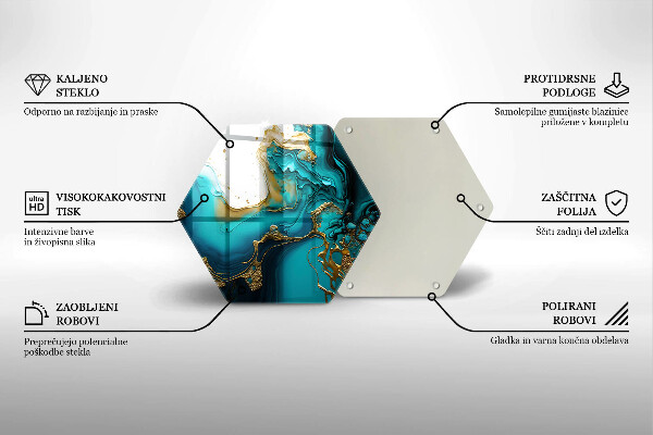Tábua de cortar alimentos Abstração turquesa