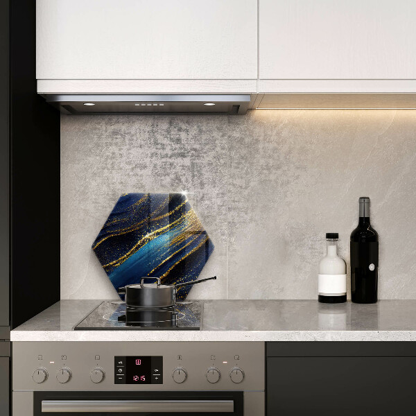 Tábua de corte de vidro Abstração azul marinho