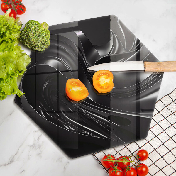 Tábua de corte Abstração massa negra