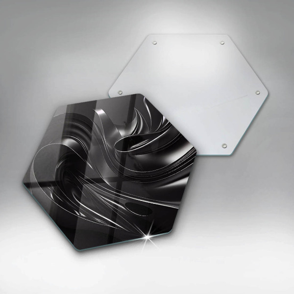 Tábua de corte Abstração massa negra