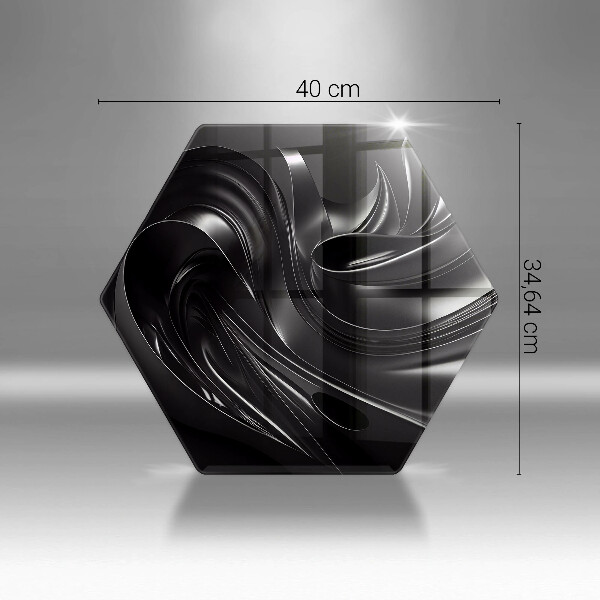 Tábua de corte Abstração massa negra