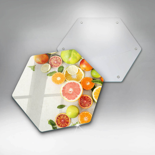 Tábua de vidro Frutas cítricas