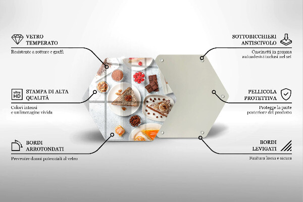 Tábua de cortar alimentos Bolos doces