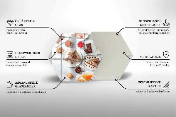Tábua de cortar alimentos Bolos doces