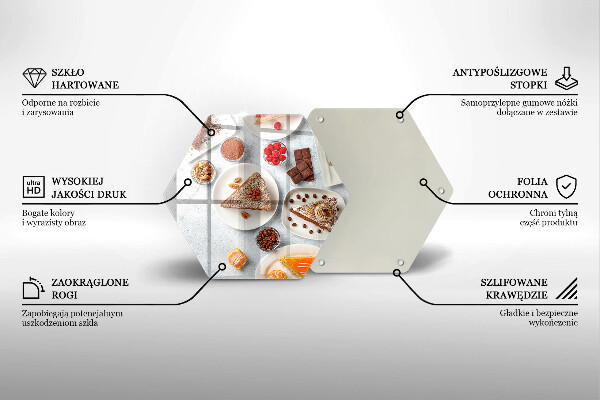 Tábua de cortar alimentos Bolos doces