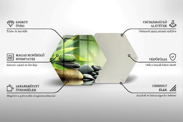 Tábua de corte Pedras de bambu zen