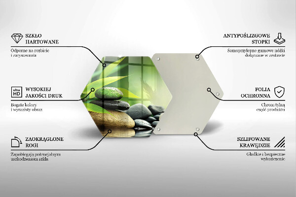 Tábua de corte Pedras de bambu zen