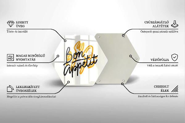 Tábua de cortar A inscrição Bon Appetit