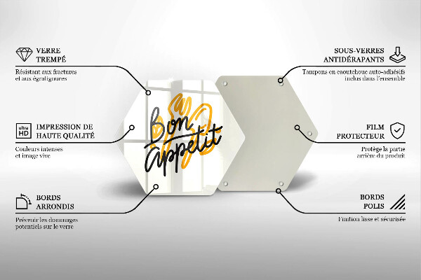 Tábua de cortar A inscrição Bon Appetit