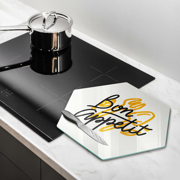 Tábua de cortar A inscrição Bon Appetit