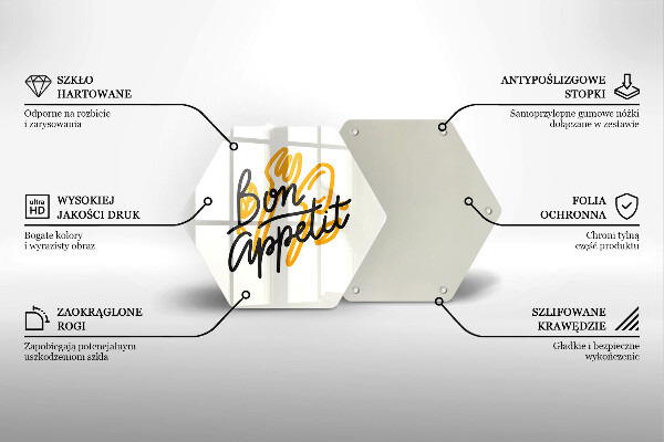 Tábua de cortar A inscrição Bon Appetit