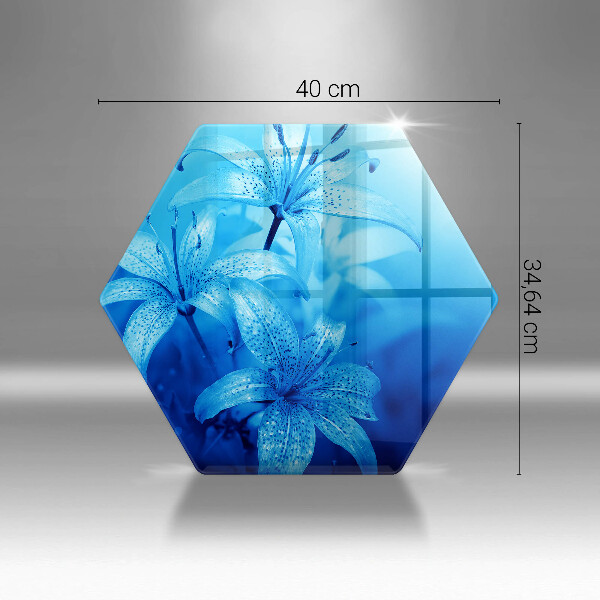 Tábua para cozinha Flores azuis