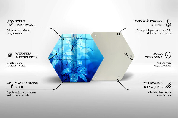 Tábua para cozinha Flores azuis