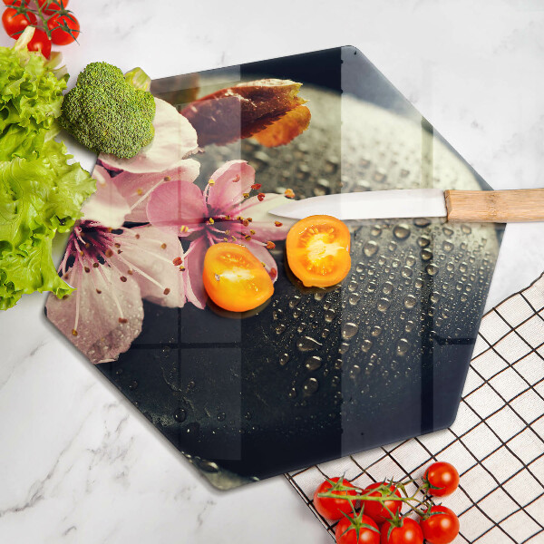 Tábua corte Flores pedras zen