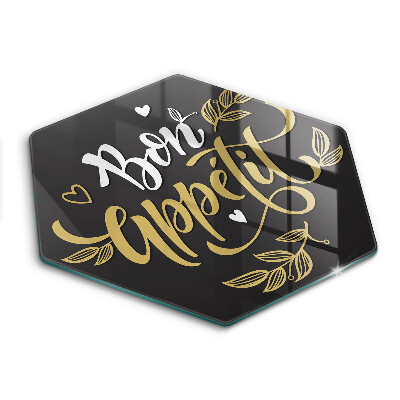 Tábua de cortar alimentos A inscrição Bon Appetit