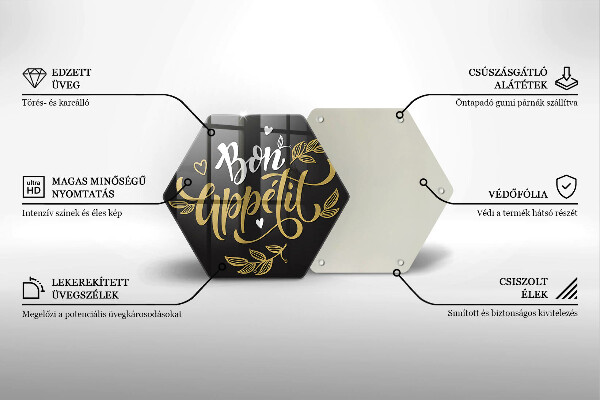 Tábua de cortar alimentos A inscrição Bon Appetit