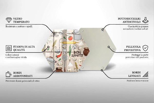 Tábua de corte de vidro Ilustração de cozinha