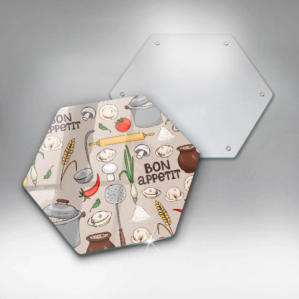 Tábua de corte de vidro Ilustração de cozinha