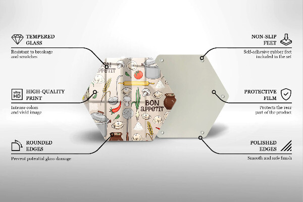 Tábua de corte de vidro Ilustração de cozinha