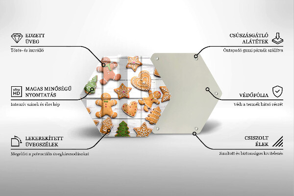 Tábua de corte Biscoito de gengibre de Natal