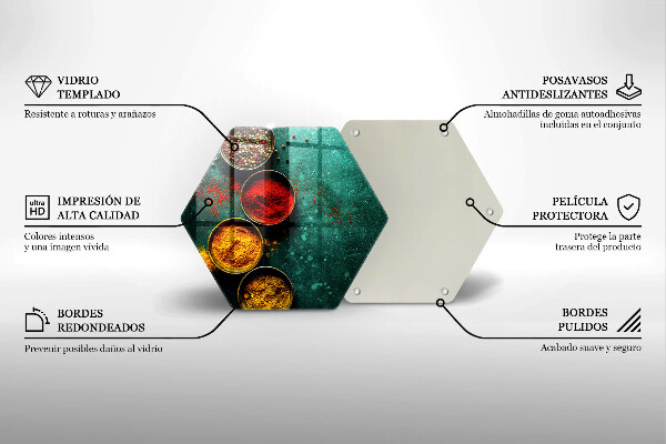 Tábua de cortar alimentos Especiarias orientais