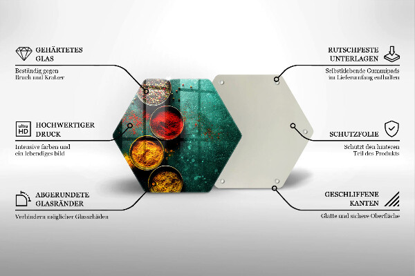 Tábua de cortar alimentos Especiarias orientais